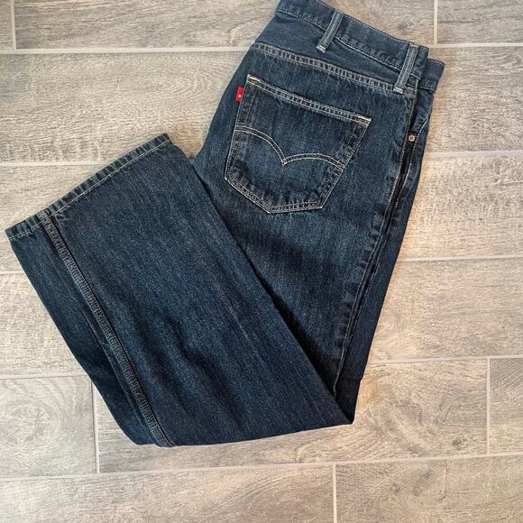 Levi's Men's 559 Relaxed Fit Straight Leg Dark Wash Denim Jeans | Size 38x34 - Picture 1 of 6